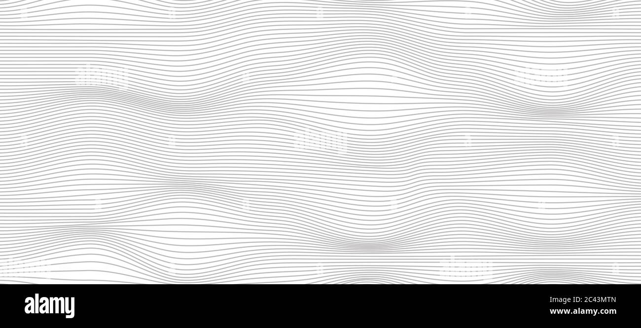 Surface with distorted lines, abstract digital background. Technology pattern for web design. Vector illustration Stock Vector
