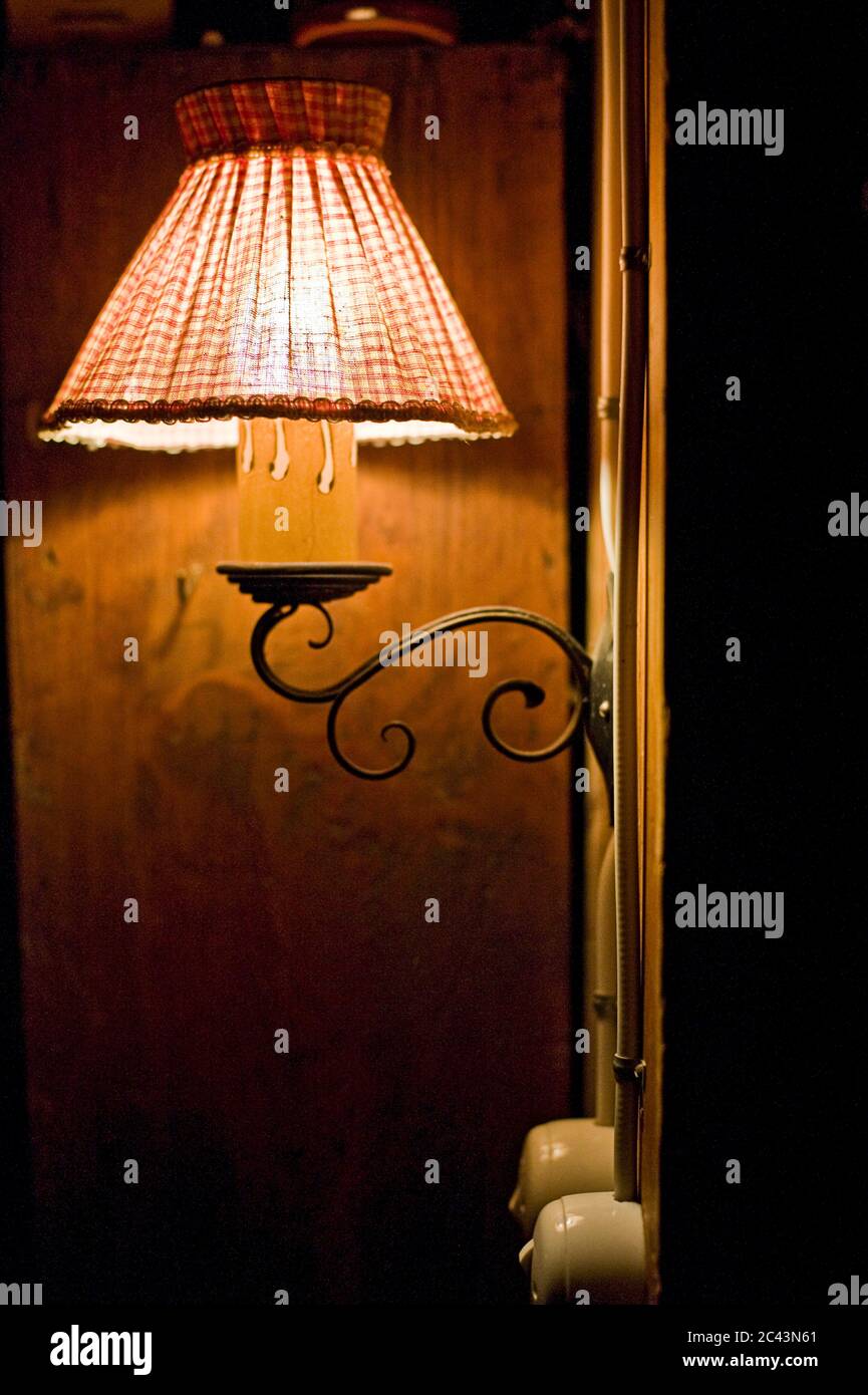 Old fashioned wall lamp Stock Photo Alamy