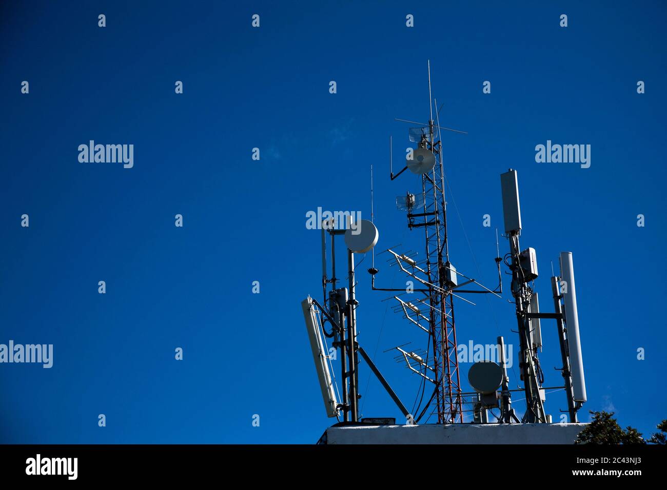 Radar station under a blue sky, Patagonia, Chile Stock Photo - Alamy