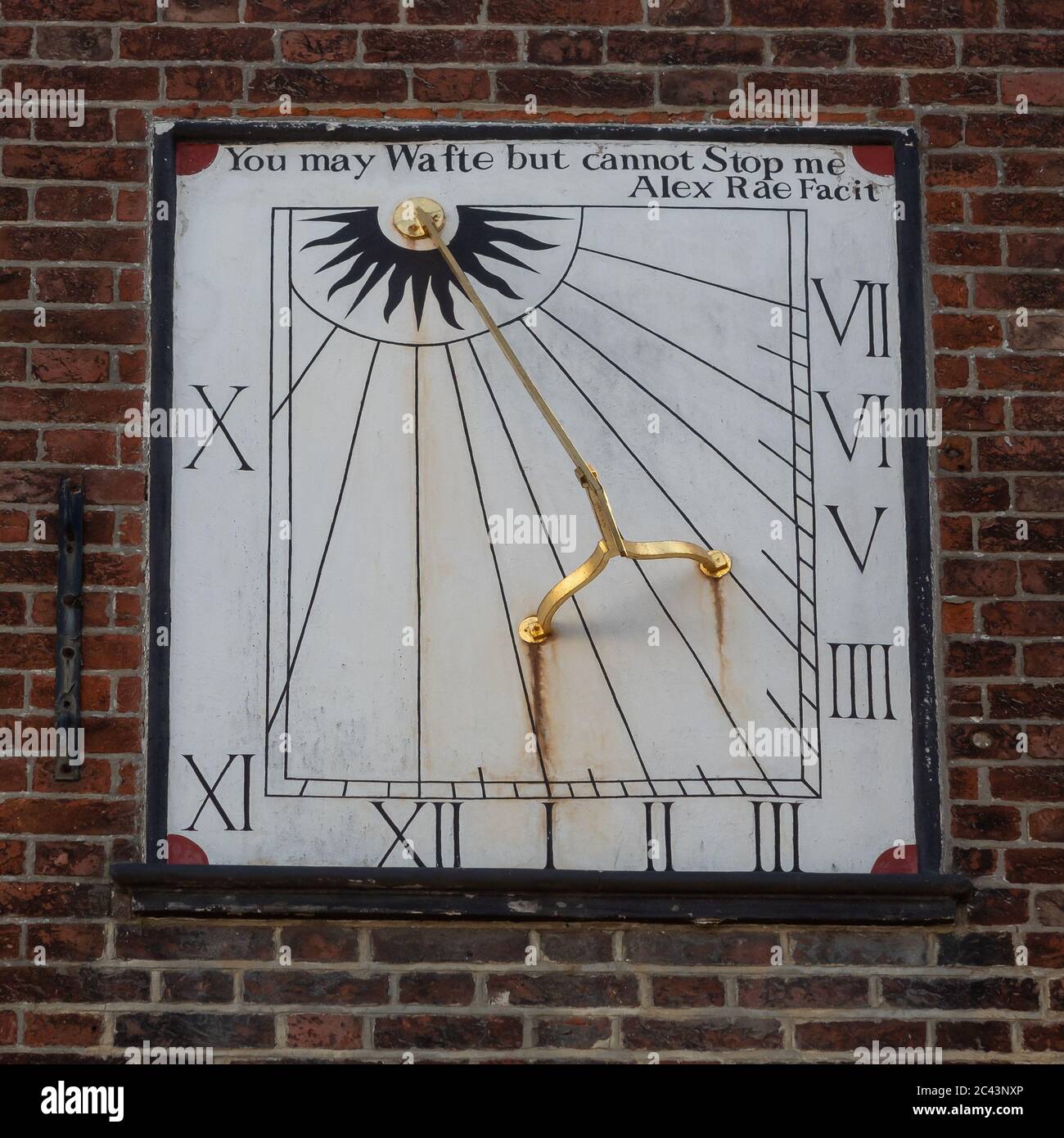 ROYAL TUNBRIDGE WELLS, KENT, UK - SEPTEMBER 15, 2019:  The sundial on the Church of King Charles the Martyr Stock Photo