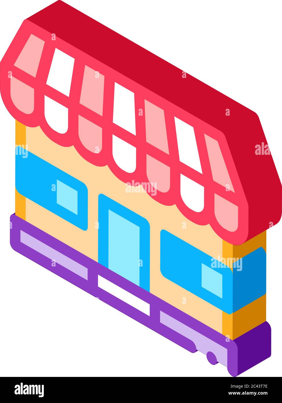 shop store building isometric icon vector illustration Stock Vector ...