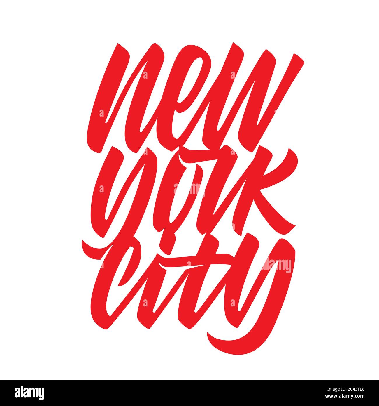 New York City .Vector illustration.Hand drawn lettering composition. Handwritten calligraphy design. Stock Vector