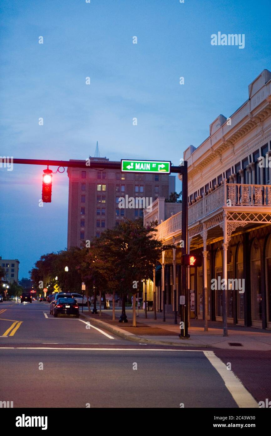 Downtown Pensacola at dusk, Florida, USA Stock Photo Alamy