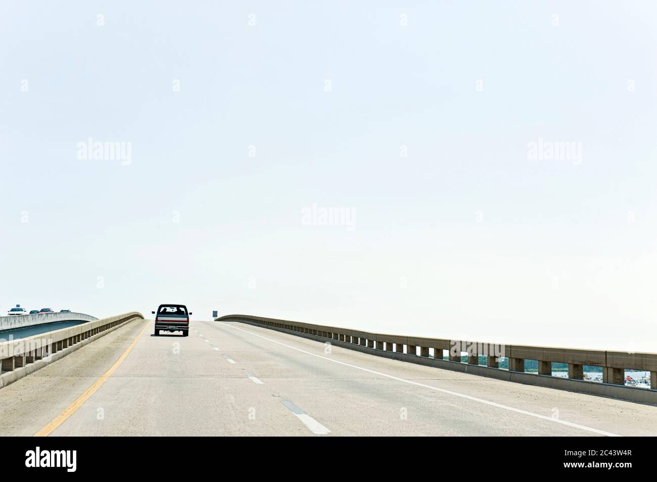 Car crosses a bridge, Destin, Florida, USA Stock Photo