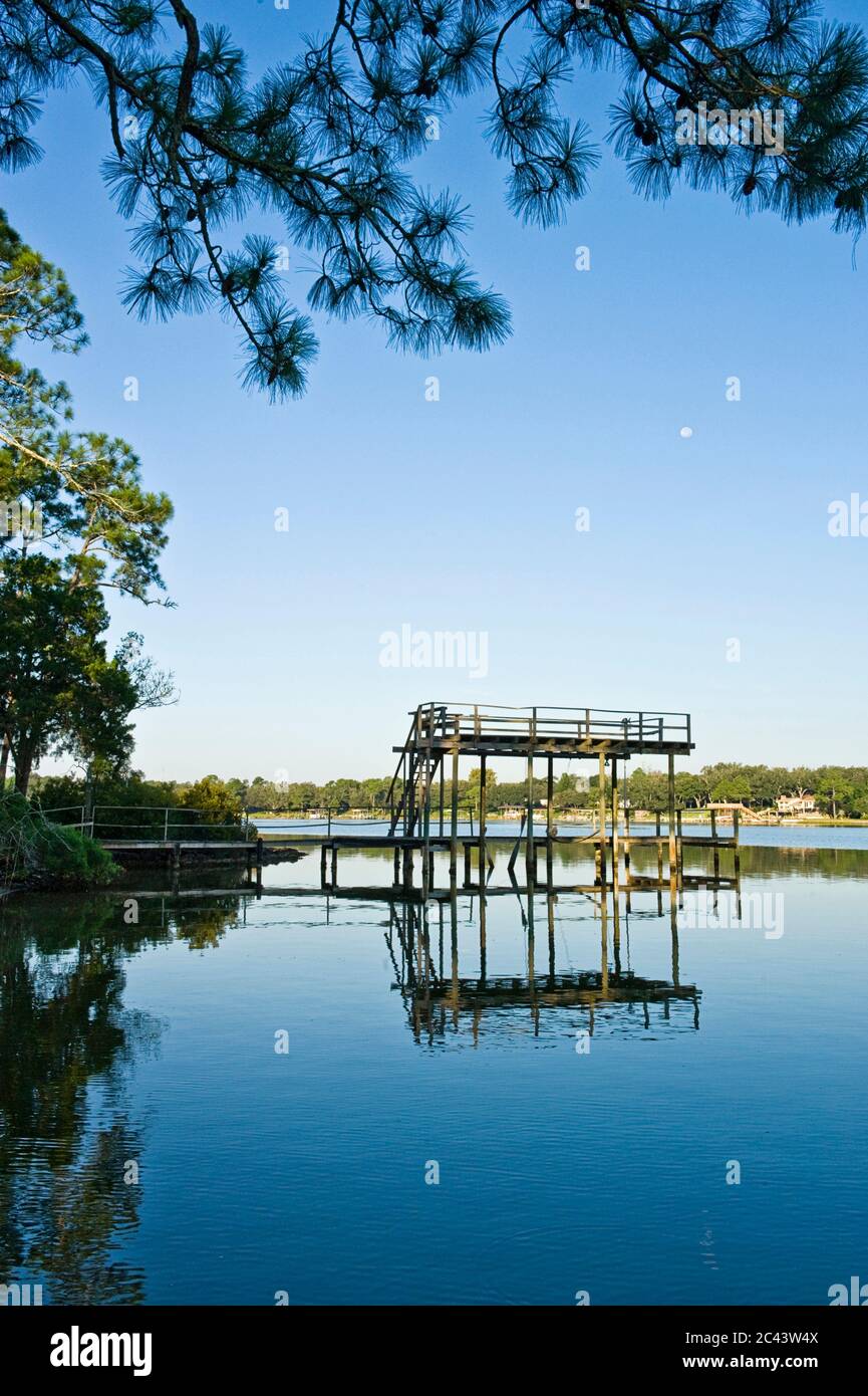 Lake in Fort Walton Beach, Florida, USA Stock Photo