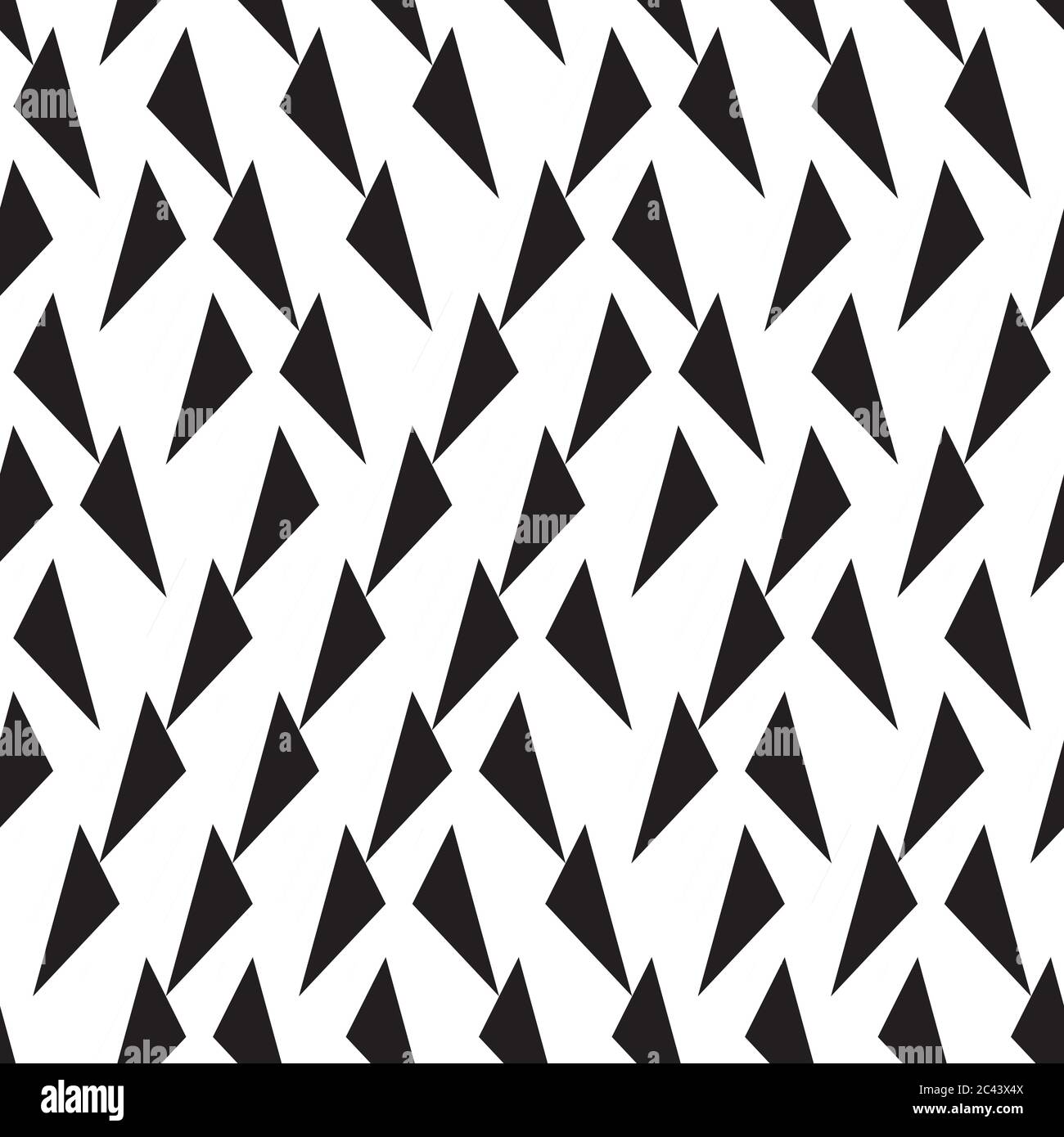 Seamless pattern with oblique black triangles Stock Vector