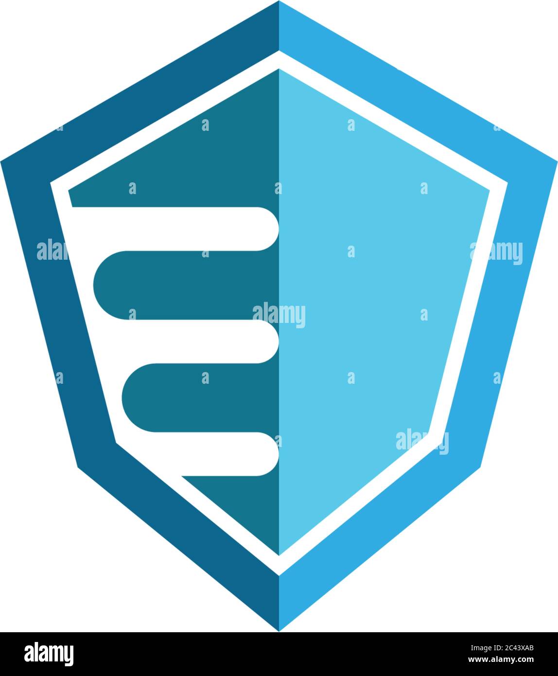 Shield logo template vector icon illustration design Stock Vector