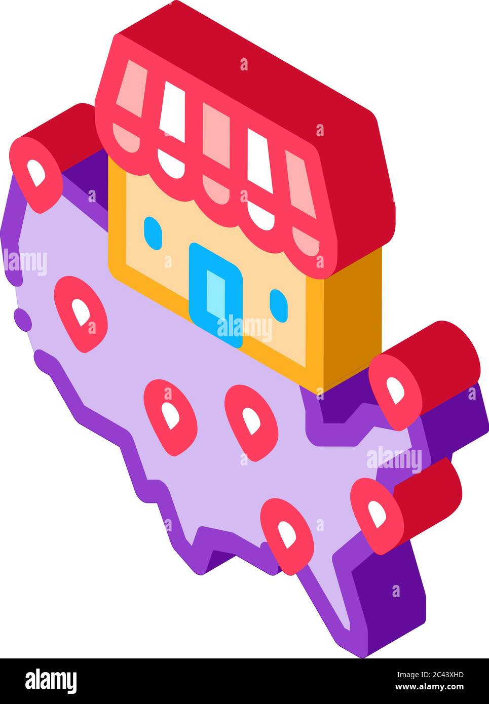 franchise country location isometric icon vector illustration Stock ...