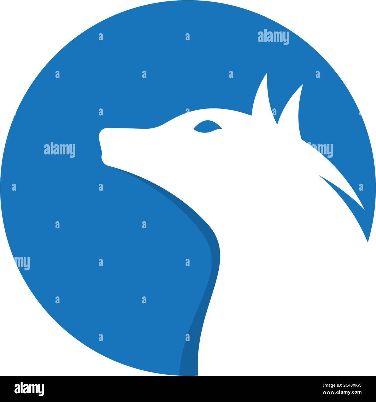 Wolf Logo Template vector icon illustration design Stock Vector