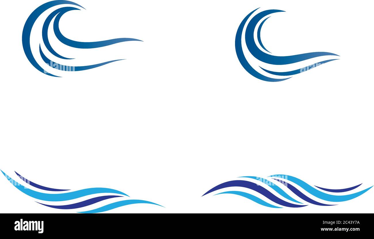 Water wave logo vector icon illustration design Stock Vector Image ...