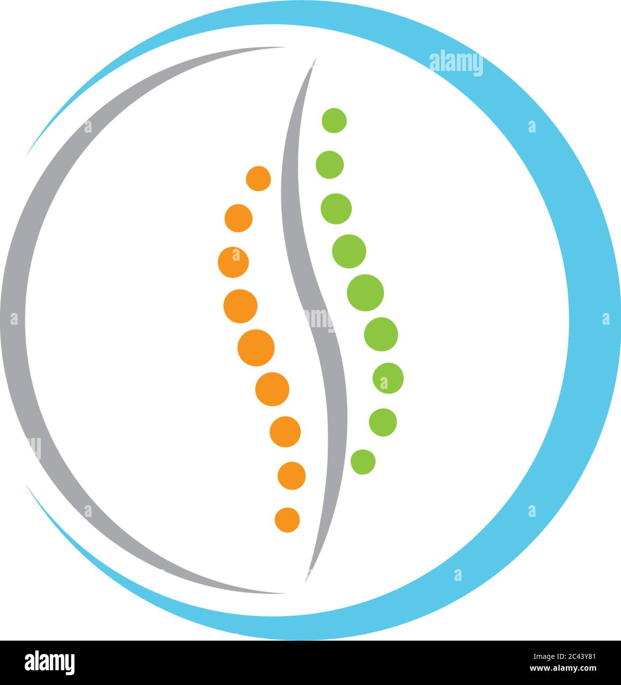 Spine diagnostics symbol logo template vector illustration design Stock Vector