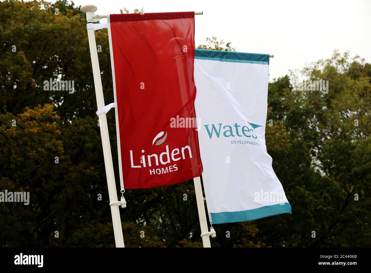 Linden Homes and Wates building site at Catherington Park in Waterlooville, UK. Stock Photo