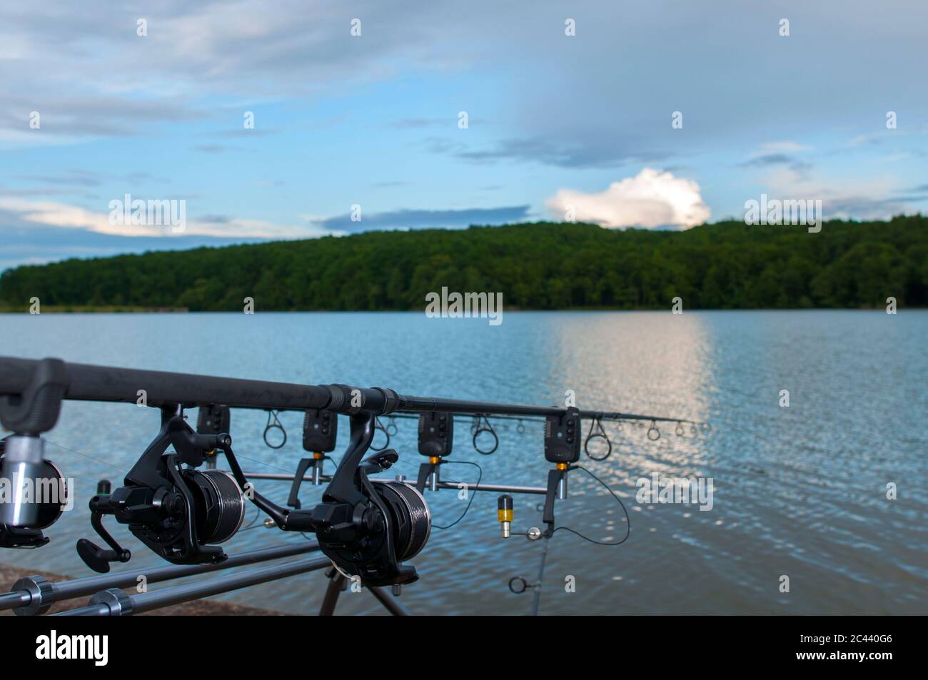 Rod reel in rod holder hi-res stock photography and images - Alamy