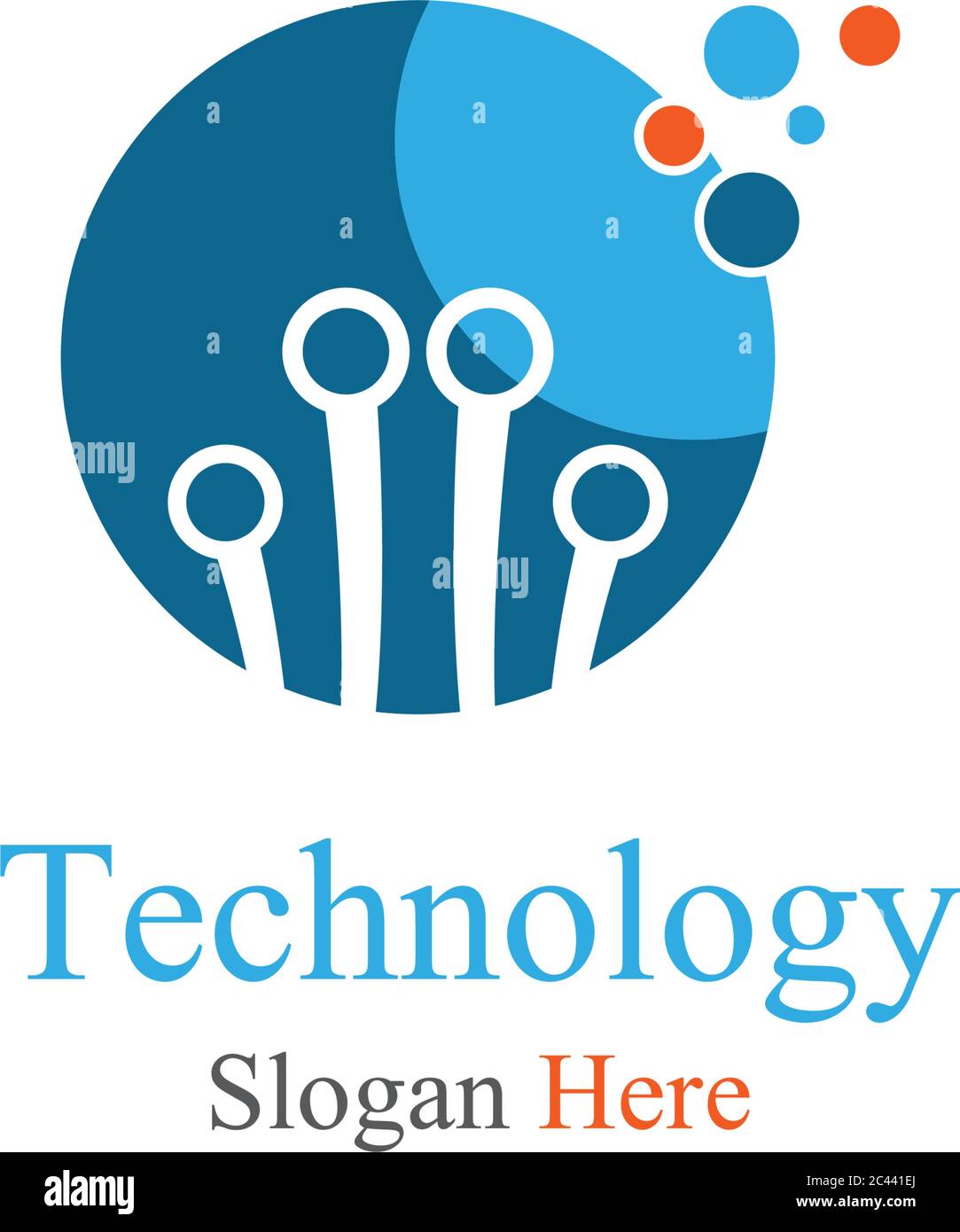 Technology logo template Stock Vector