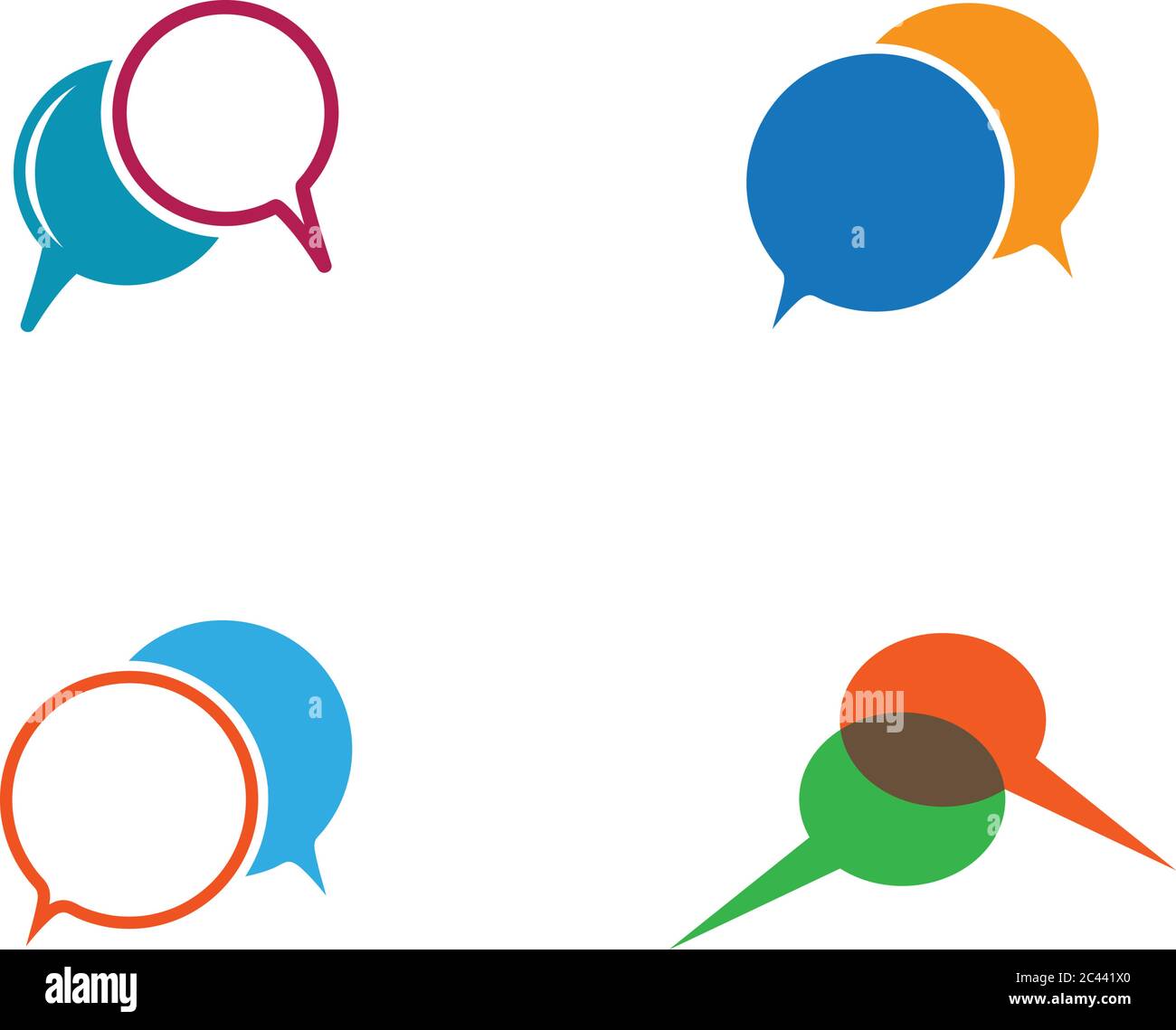 Speech bubble logo icon illustration Stock Vector Image & Art - Alamy