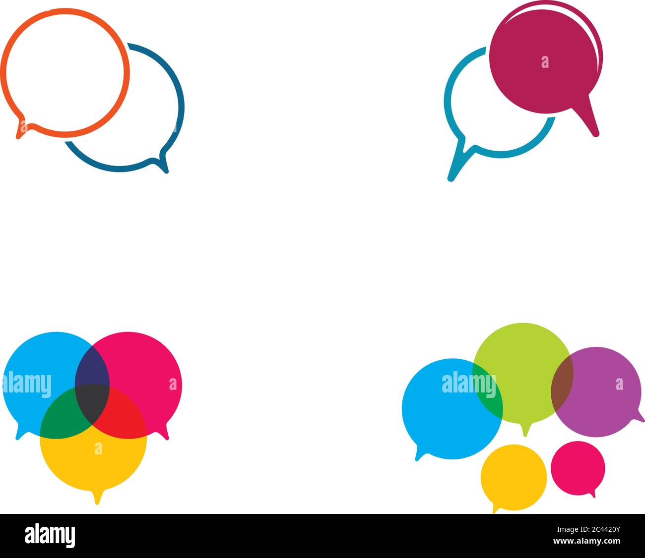 Speech bubble logo template vector icon illustration design Stock Vector
