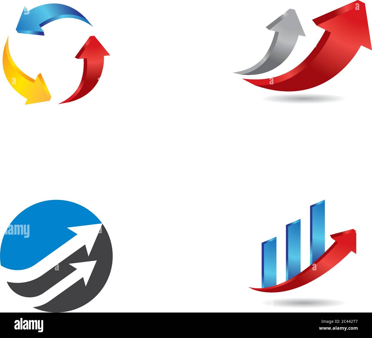 Arrow logo template vector icon illustration design Stock Vector