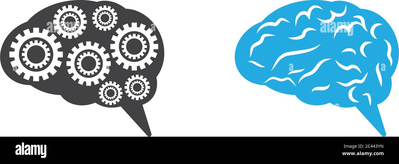 Brain logo template vector icon illustration design Stock Vector