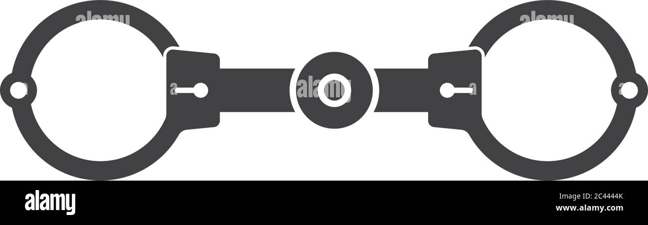 Handcuffs vector icon illustration design Stock Vector