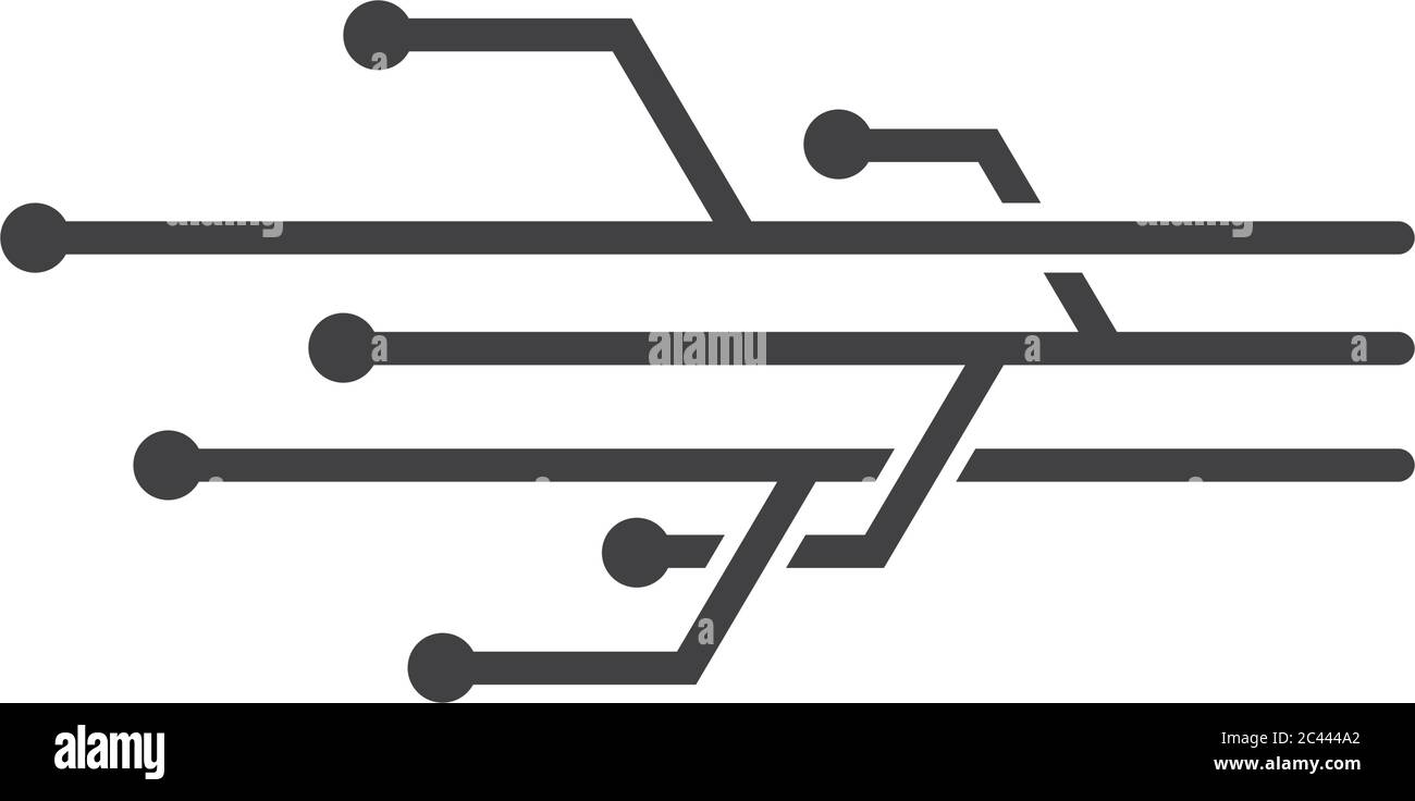 Circuit logo template vector icon illustration design Stock Vector