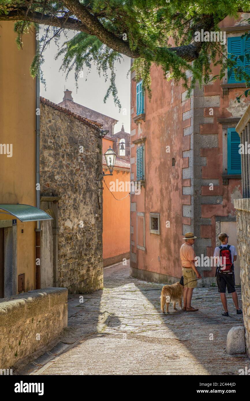 Croatia, Istria, Labin, Alley in old town Stock Photo