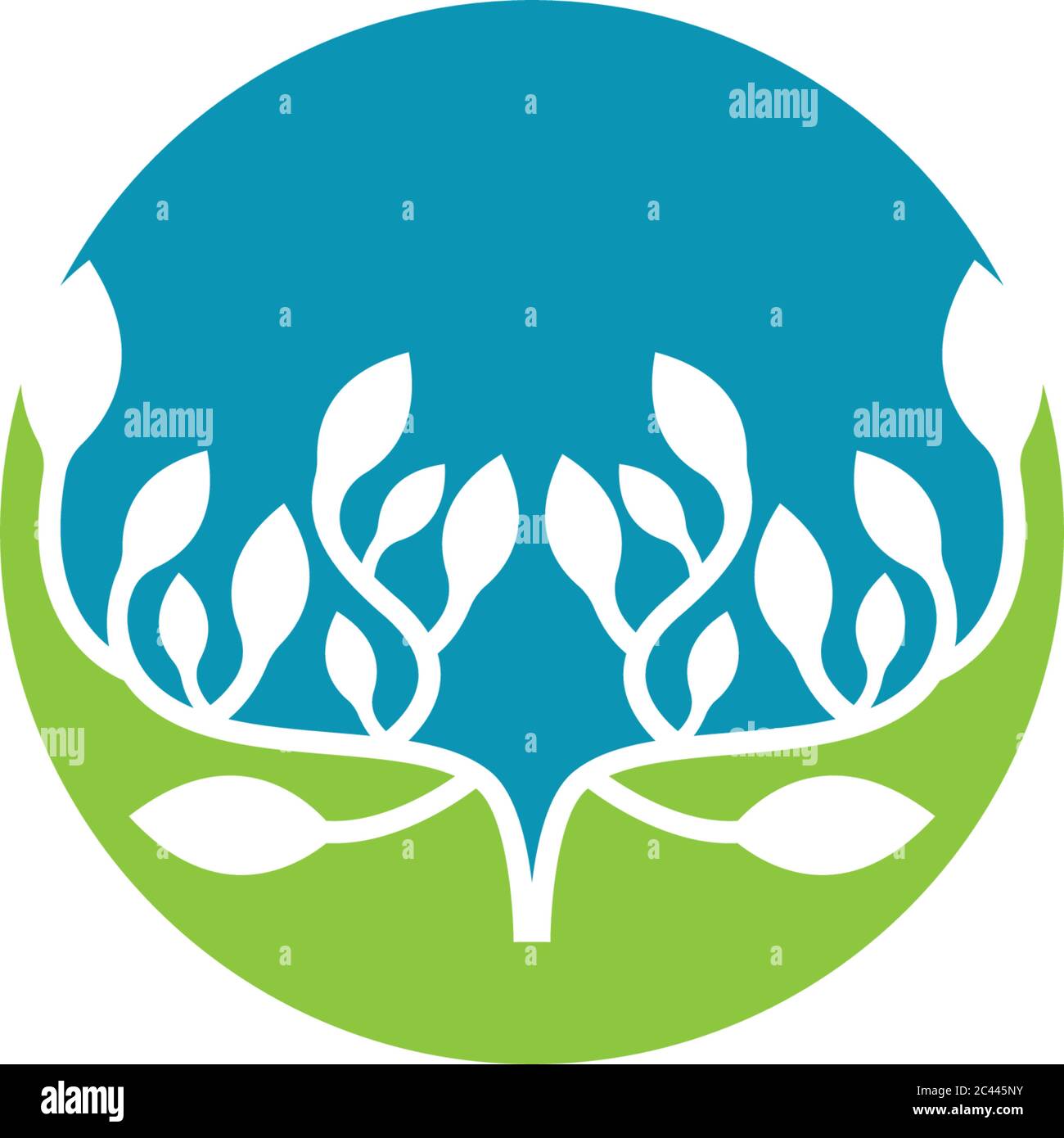 Green leaf logo template vector icon Stock Vector Image & Art - Alamy