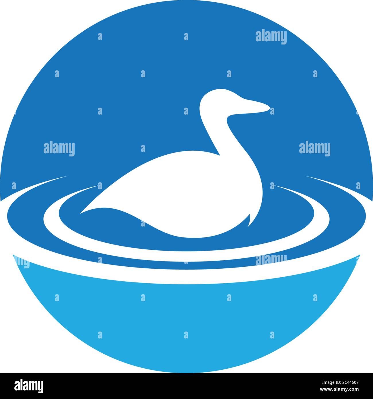 Duck logo template vector icon illustration Stock Vector
