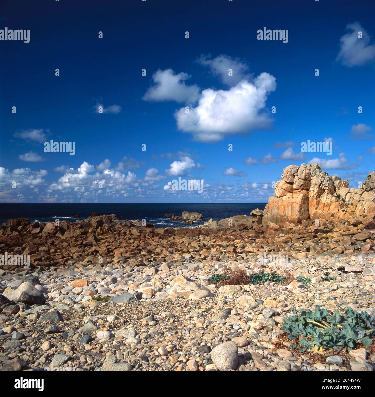 Waves on rocky seashore, Brittany, France Stock Photo - Alamy