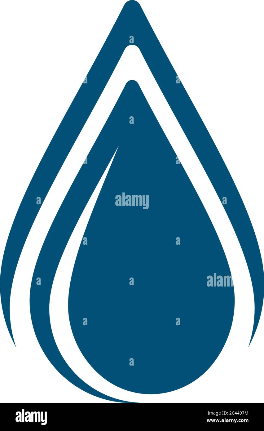 Water drop logo template vector icon illustration design Stock Vector