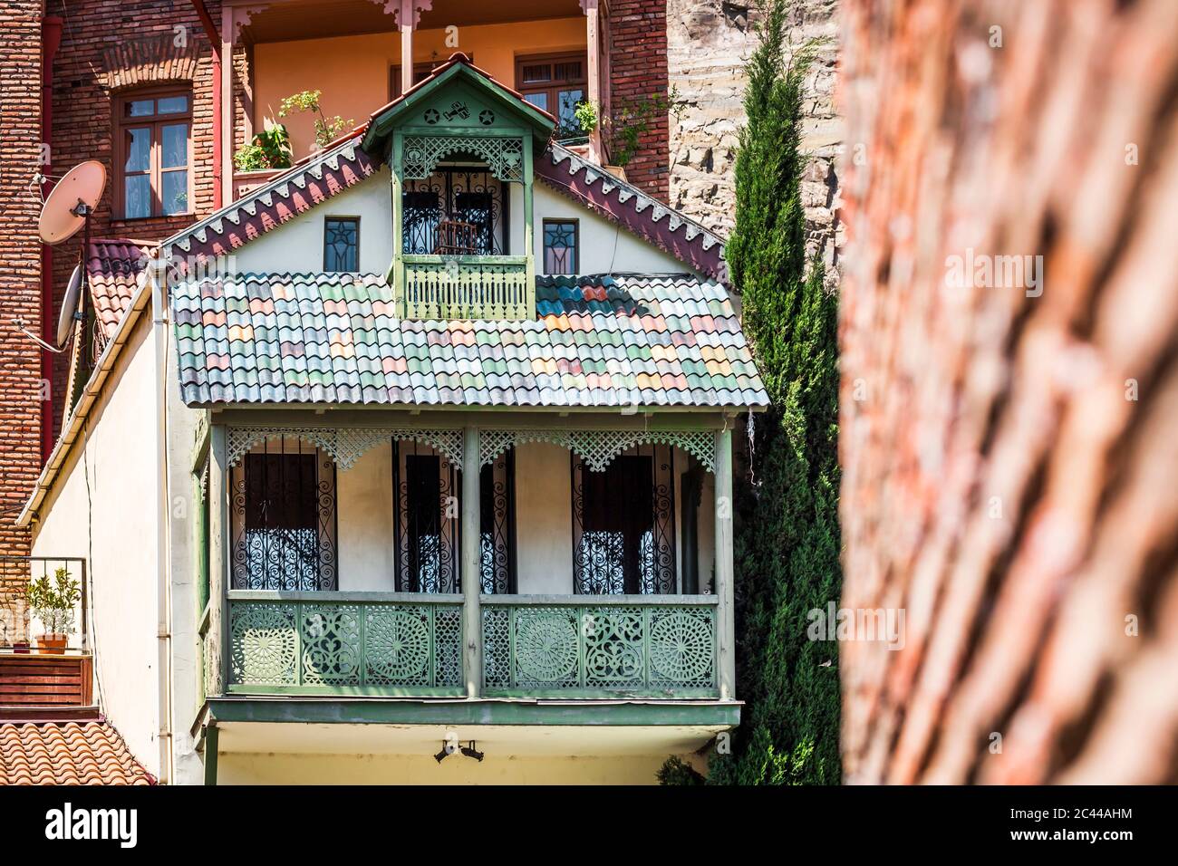 Exterior of old house in old town Stock Photo - Alamy