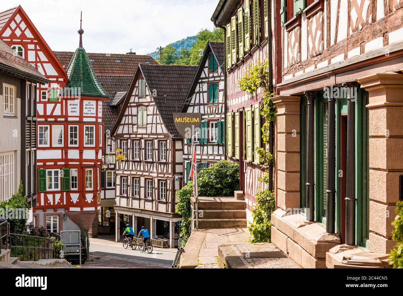Germany, BadenWurttemberg, Schiltach, Halftimbered town houses Stock
