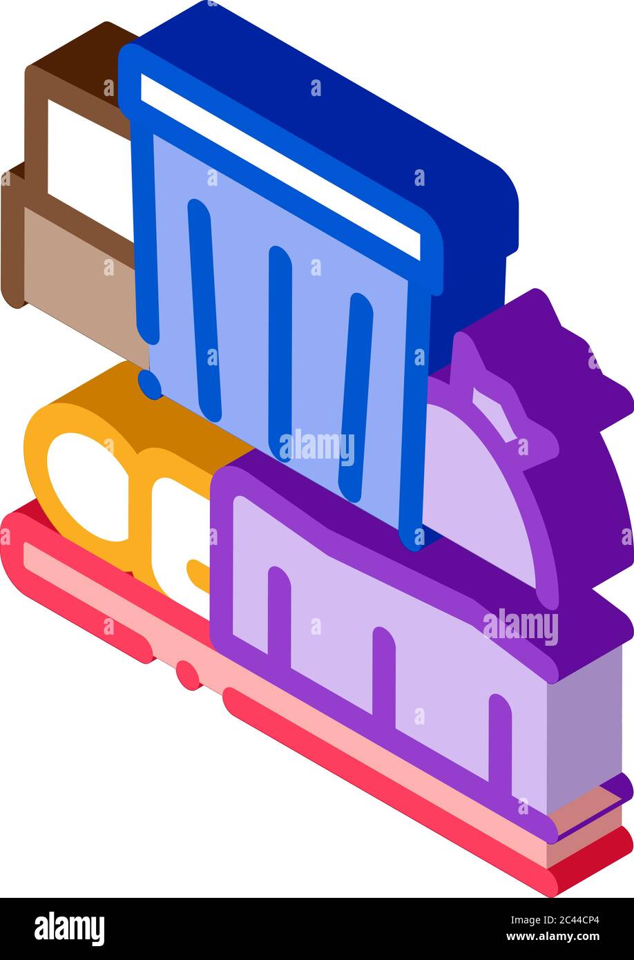 homeless sleeping near trash can isometric icon vector illustration ...
