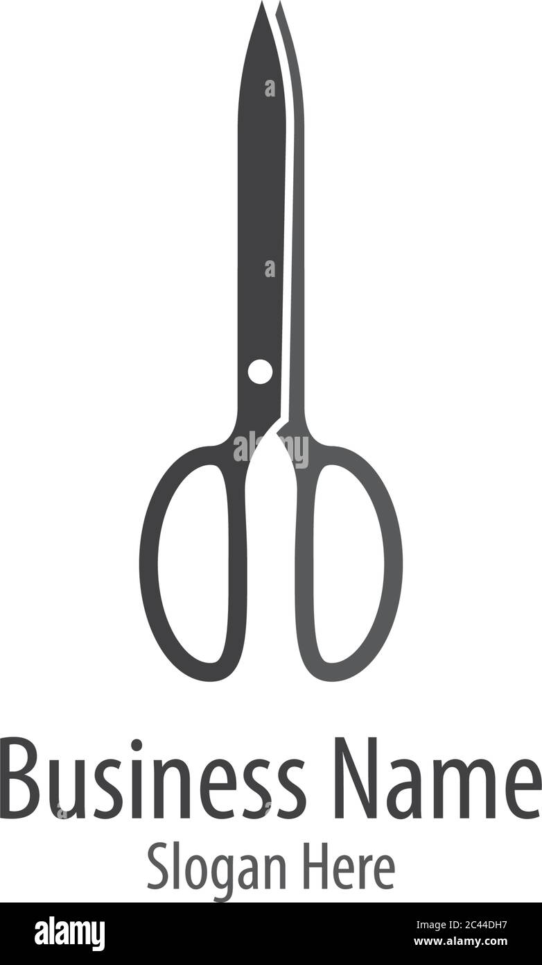 Scissors logo template vector icon illustration design Stock Vector