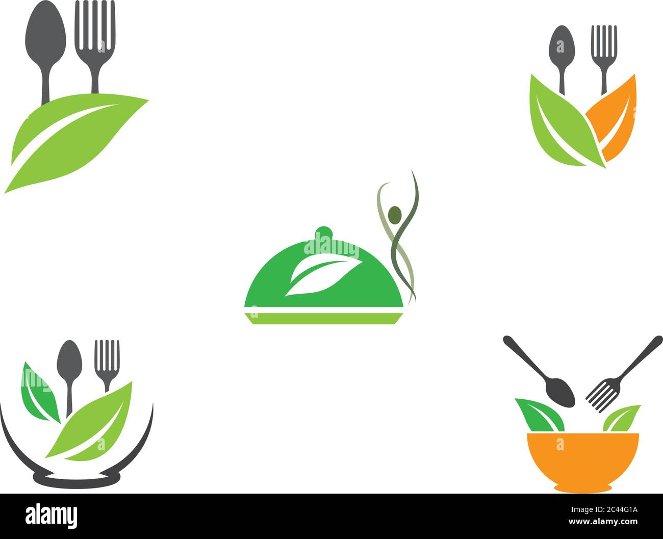 Organic food logo template vector icon illustration Stock Vector Image ...