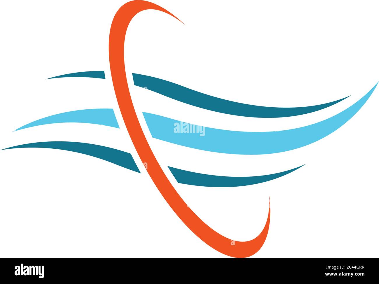 Water wave logo vector icon illustration design Stock Vector