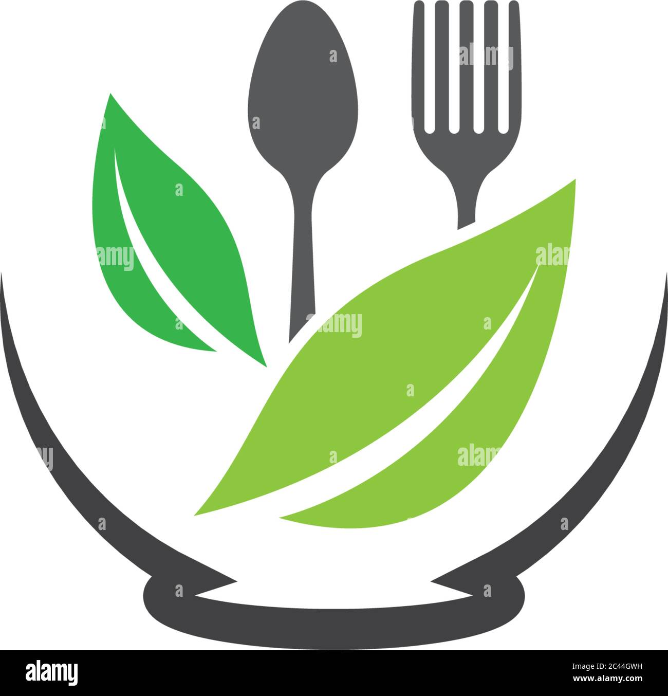Organic food logo template vector icon illustration Stock Vector Image ...