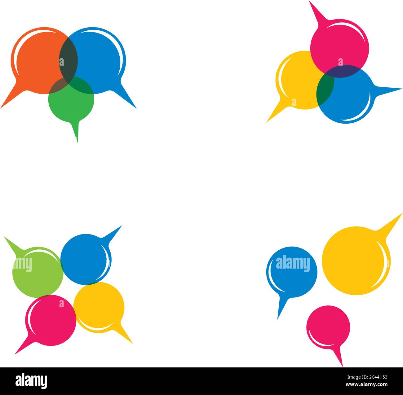 Speech bubble logo template vector icon illustration design Stock ...