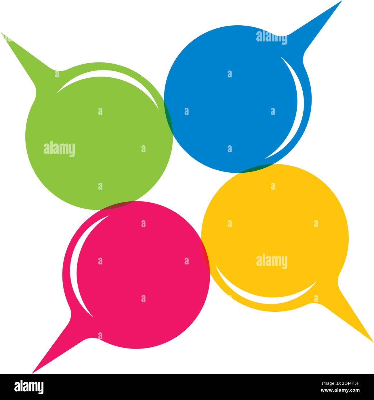 Speech bubble logo template vector icon illustration design Stock Vector