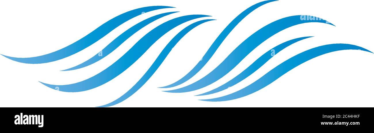 Water wave logo vector icon illustration design Stock Vector