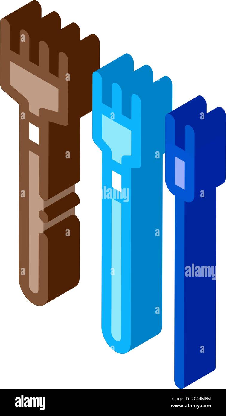 leatherworking crafting tools isometric icon vector illustration Stock Vector