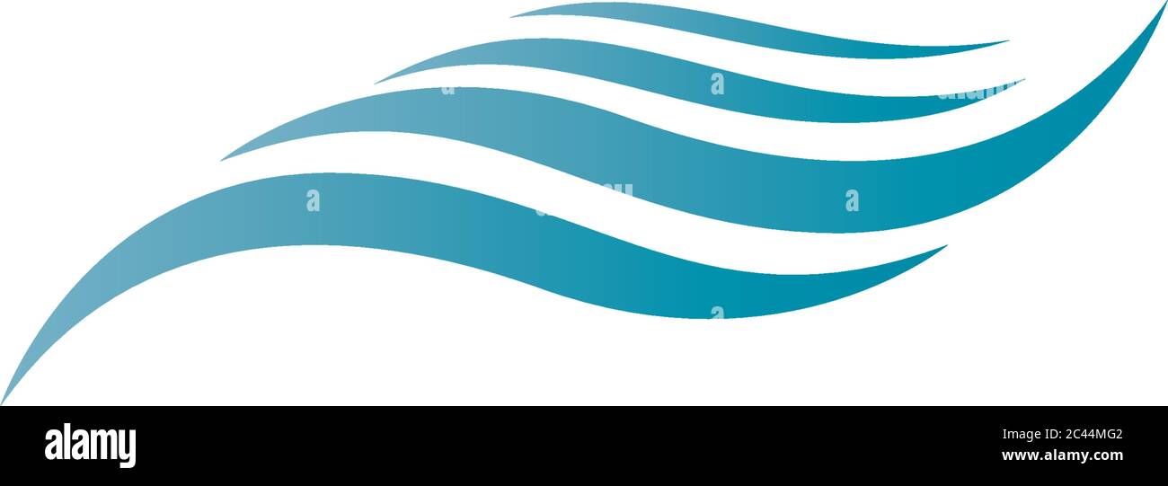 Water wave logo vector icon illustration design Stock Vector