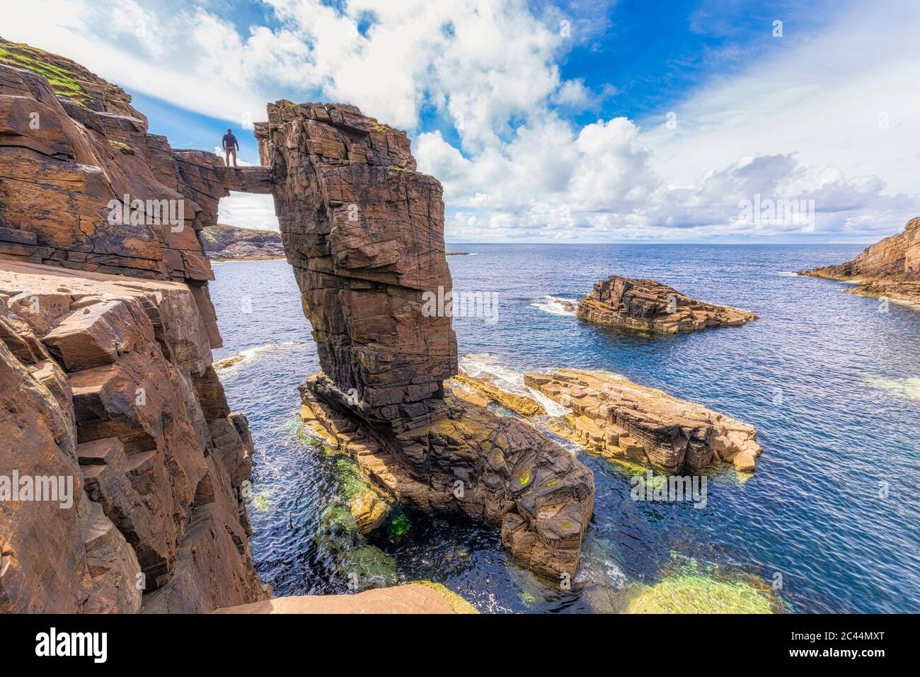 Scotland, Orkney Islands, Mainland, Yesnaby sea stacks Stock Photo