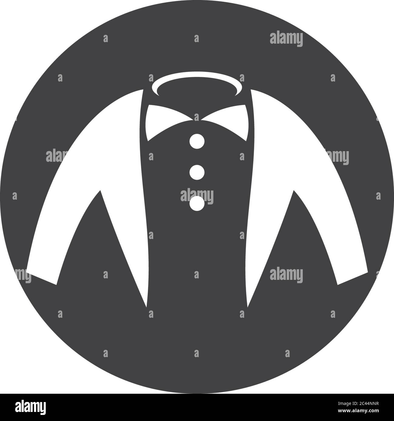 Tuxedo logo template vector icon illustration design Stock Vector