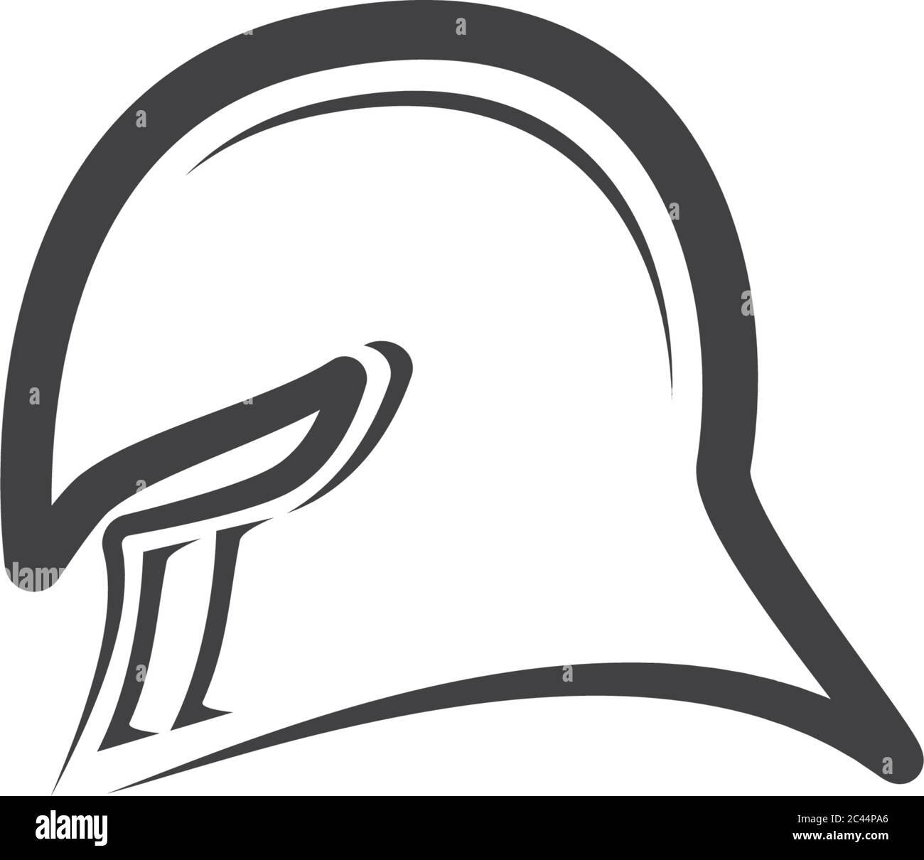 Spartan helmet logo template vector icon Stock Vector