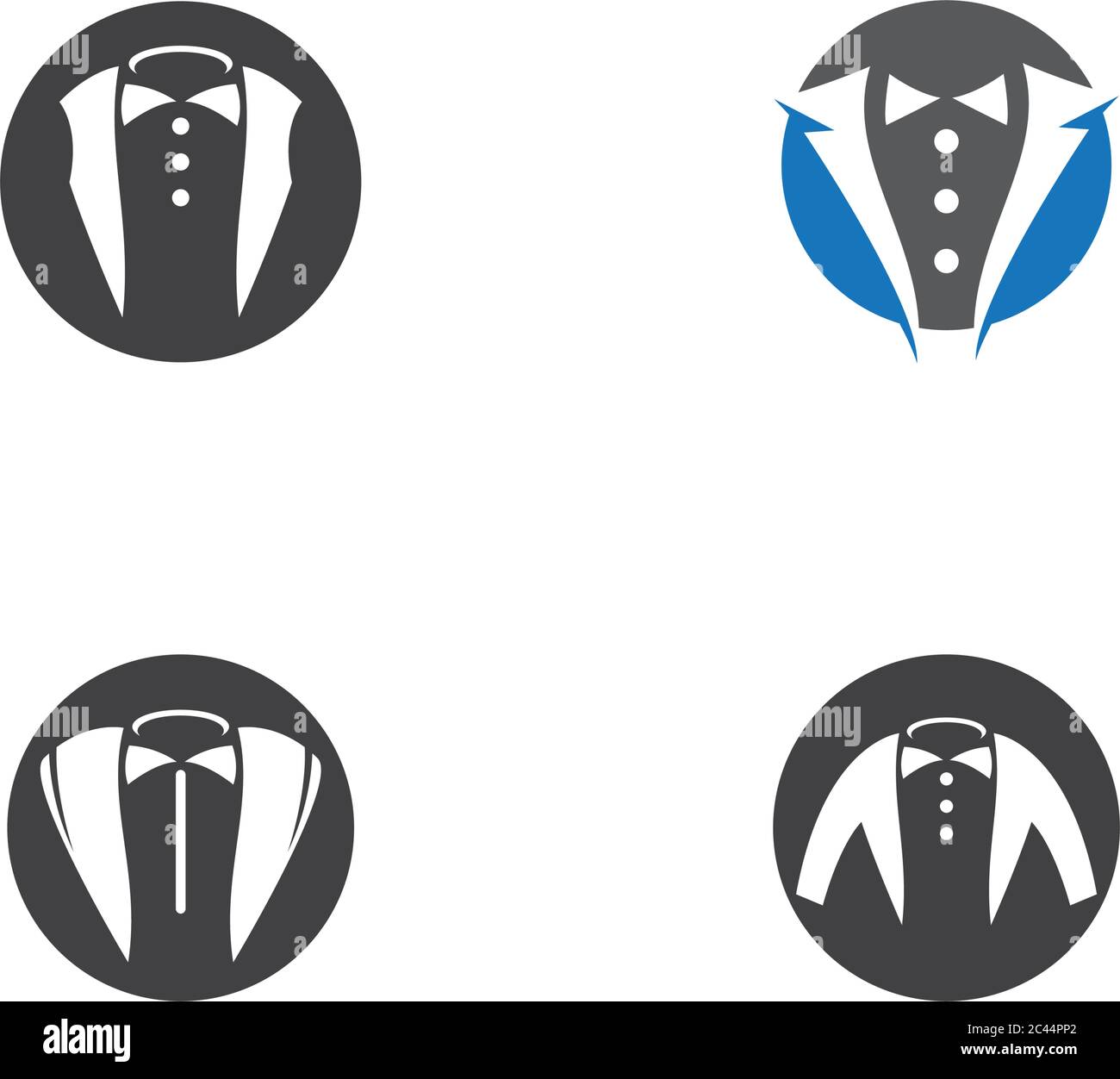 Tuxedo logo template vector icon illustration design Stock Vector