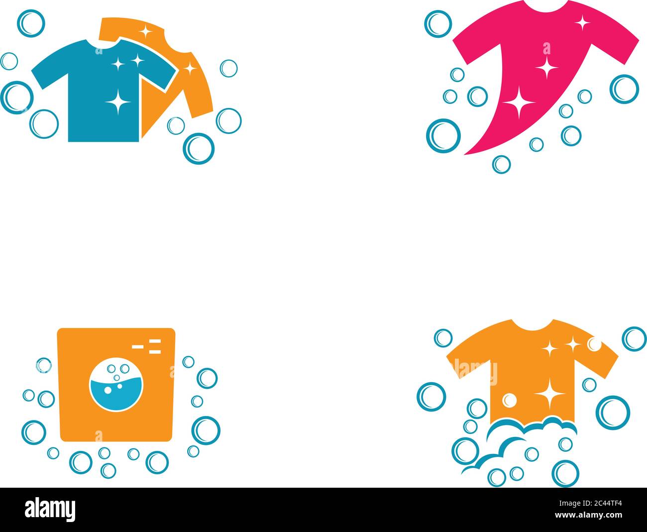 Laundry logo vector icon illustration design Stock Vector