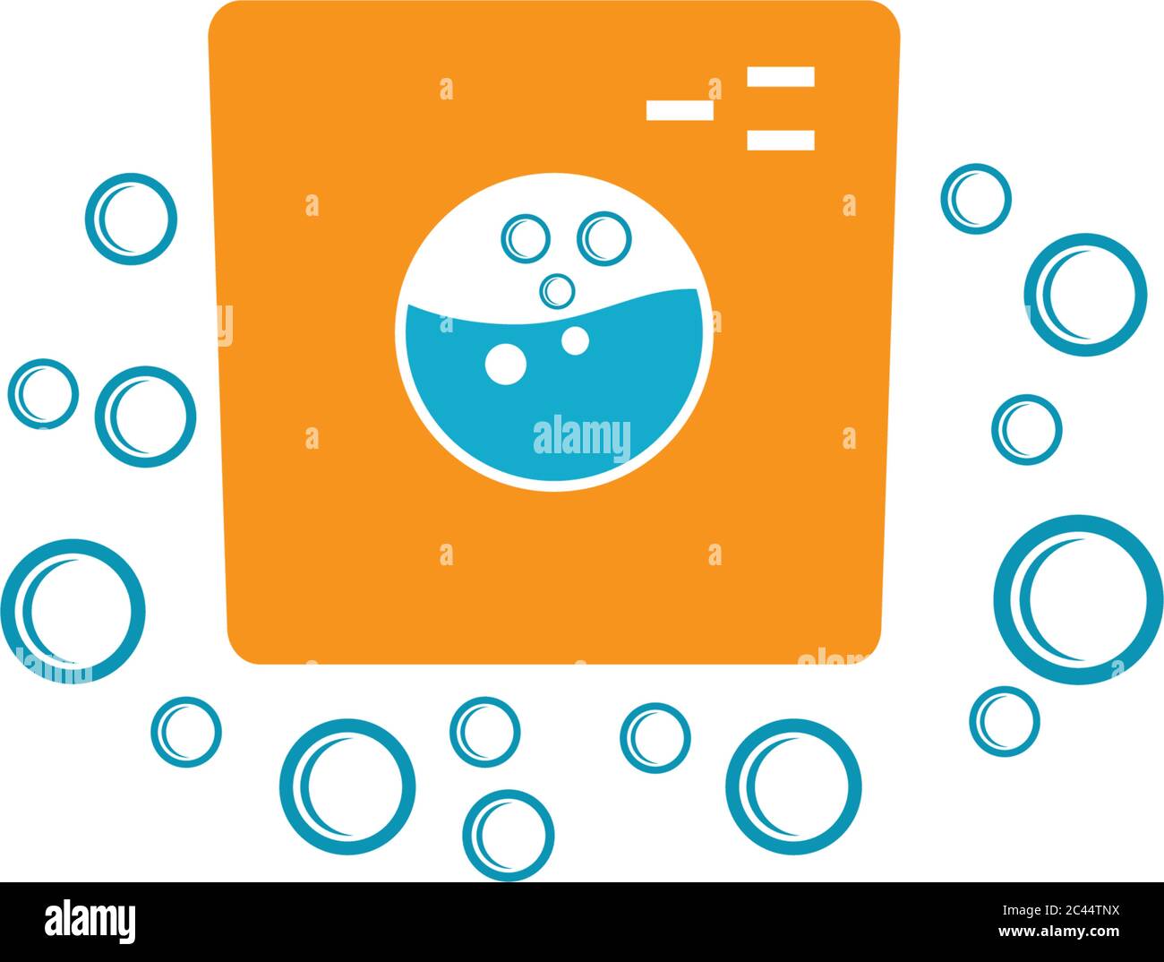 Laundry logo vector icon illustration design Stock Vector