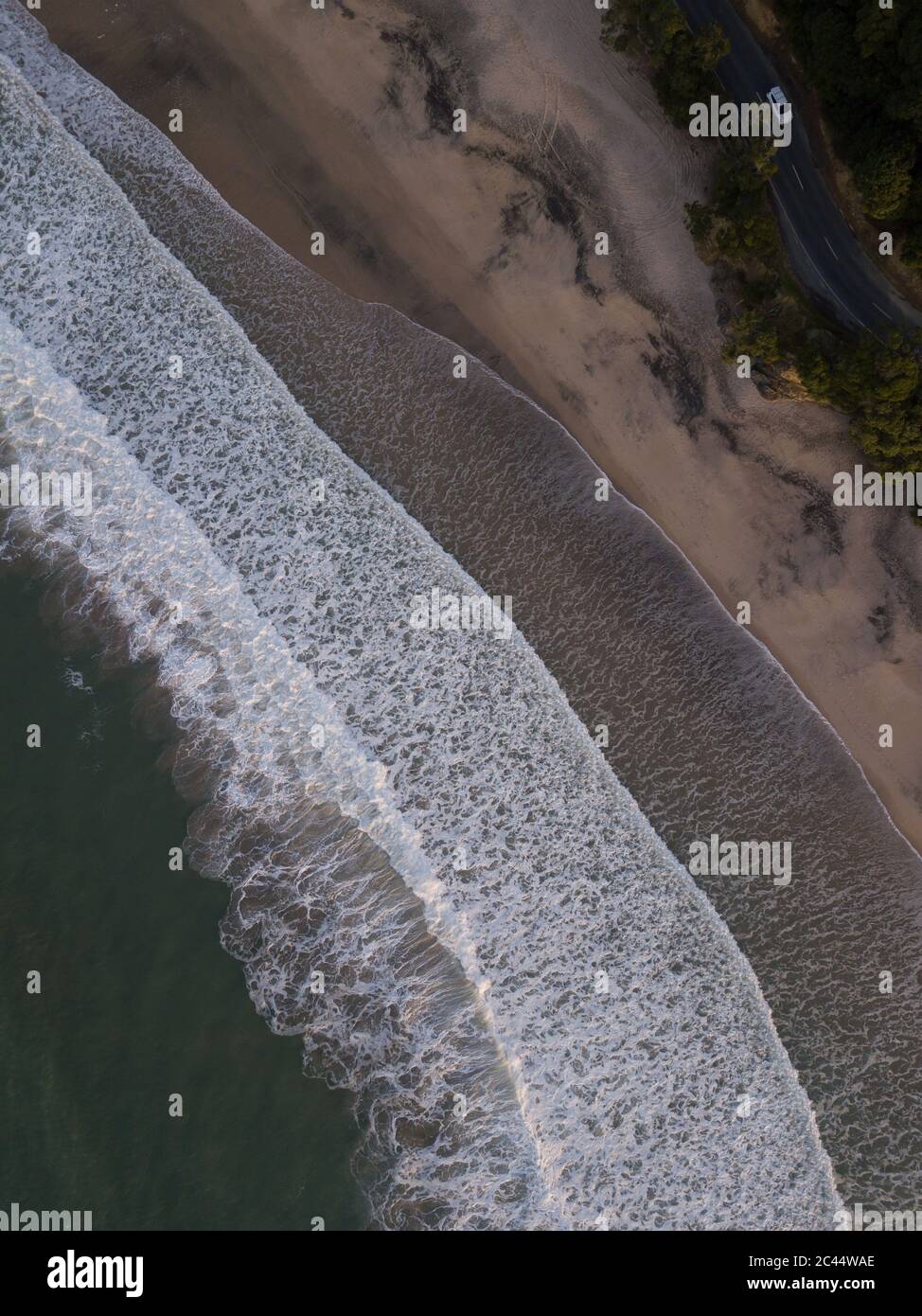 Aerial photo of a rural surf area, New Zealand Stock Photo - Alamy