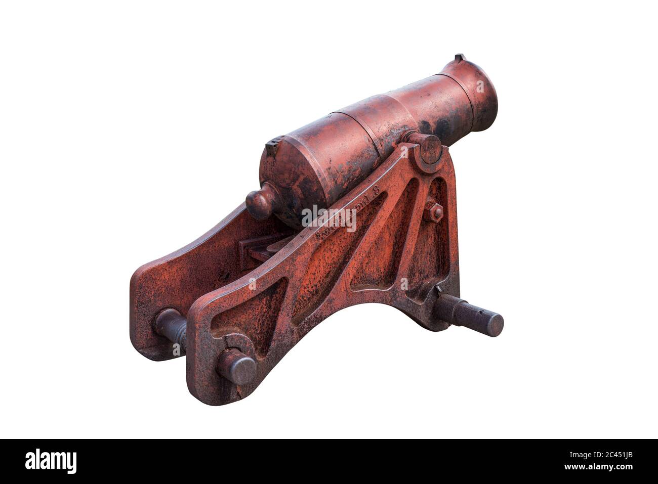 1800s Era Vintage Cannon isolated on a white background Stock Photo - Alamy