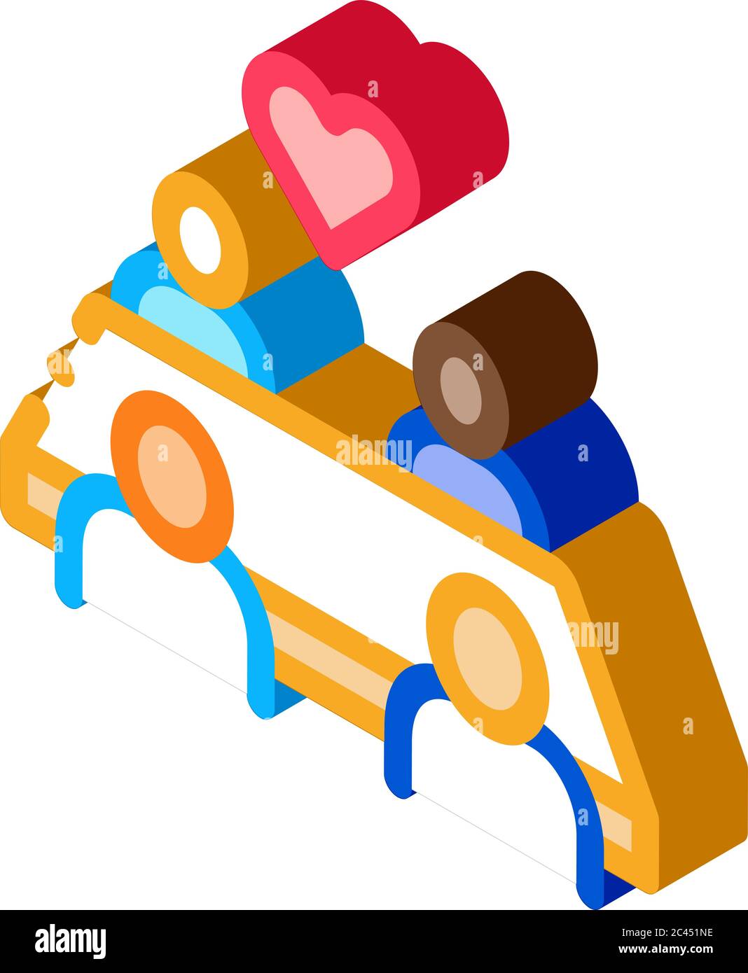 multiracial people sitting at table isometric icon vector illustration ...